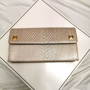 Gianni Versace Snake Print Medium Clutch Bag